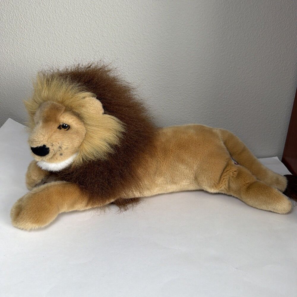 Douglas Cuddle Toy Zeus DLux Lion Plush Stuffed Animal 22” Realistic #2456 Large
